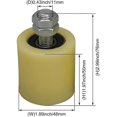 thumbnail image 4 of 2PCS 48X50mm Yellow Silver Nylon Steel Flat Roller Bearing Guiding Wheel 6201 M12 Screw for Electric, 4 of 5