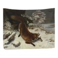 thumbnail image 2 of POPCreation Fox In The Snow Courbet Home Decoration Wall Tapestry 80x60 inches, 2 of 4