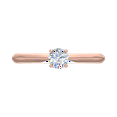 thumbnail image 3 of 1/4 Carat Prong Set Solitaire Diamond Engagement Ring Band in 14K Rose Gold (Ring Size 4), 3 of 5