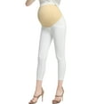 thumbnail image 3 of Maternity Women's Cropped Jeggings - White XS, 3 of 4