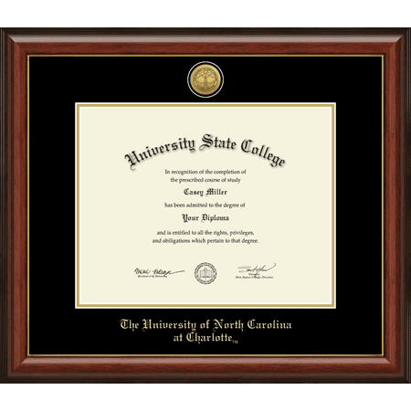 The University of North Carolina at Charlotte Diploma Frame Document Size 14 x 11
