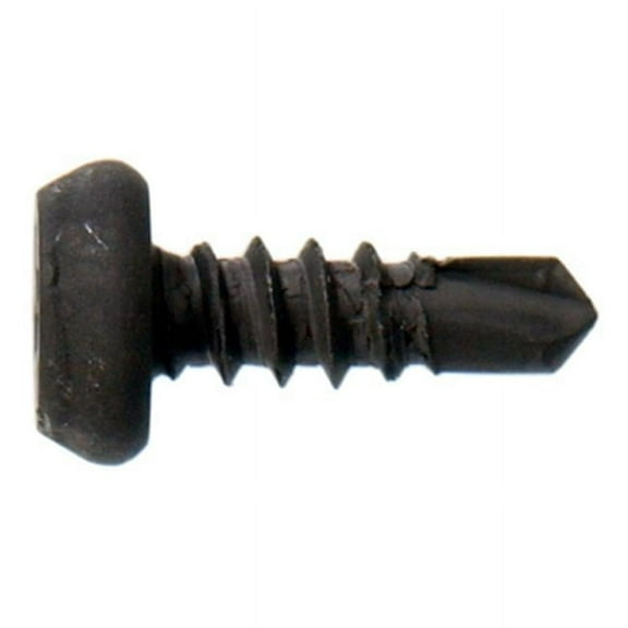 Hillman Fasteners 47182 7 x 0.43 in. Pan Head Drive Black Phosphate Framing Self-Drilling Screw - Black - 7 x 7/16 in.