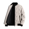 thumbnail image 3 of Trikvn Men's Bomber Jacket Casual Lightweight Quilted Zip Up Fall Outerwear Coat with Pockets for Golf Everyday Wear Classic Windbreaker Jackets Top, 3 of 7