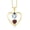 Sky Blue||Red||Blue, variant on 18K Yellow Gold Plated Silver Sky Blue Aquamarine Red Garnet and Black Diamond Pendant Necklace for Women (0.75 Cttw, Gemstone March Birthstone, Heart 5MM and 4MM, with 18 inch Silver Chain)
