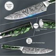 thumbnail image 2 of Myvit Damascus Steel Kitchen Knife Japanese Santoku Knife Professional Chef Knife with Easy-Grip Resin Handle and Sheath, 2 of 8
