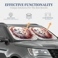 thumbnail image 3 of KLL White Red Cat Couple Windshield Sun Shade 2-Piece Foldable Car Front Window Sunshade for Most Sedans SUV Truck- Large, 3 of 5