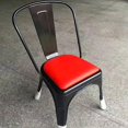 thumbnail image 3 of Chaise de Salle à Manger en Métal Moderne - Style Industriel, Empilable, Cadre en Acier Robuste, Résistant aux Intempéries, Parfait pour une Utilisation Intérieure et Extérieure, 3 of 3
