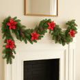 thumbnail image 2 of 9 FT/108 Inch Pre-Lit Christmas Rattan, Rattan with Pine Cones, Christmas Decoration, Rattan for Mantel Stair Door  Indoor Outdoor, 2 of 7
