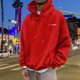 thumbnail image 3 of MHFRRA Sudadera con Capucha con Estampado de Letras para Un Uso Diario Cómodo, Ideal para Salidas Informales y Capas Elegantes Rojo, 3 of 5