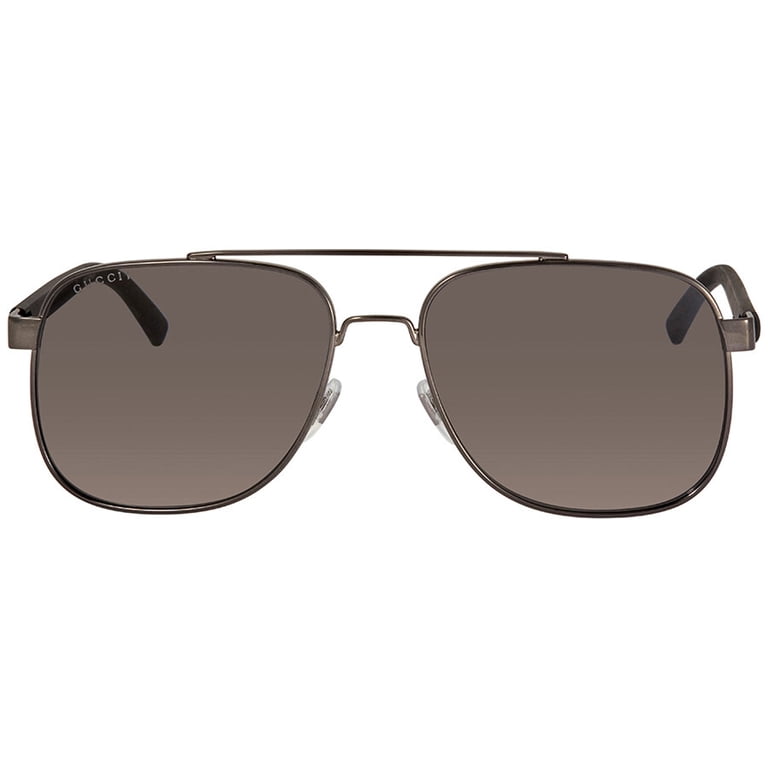 GUCCI GG0422S 002 Aviator Ruthenium Grey 60 mm Men display picture 2