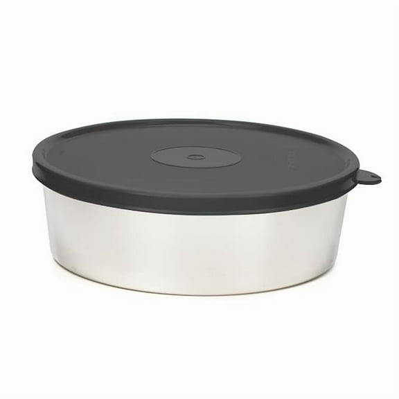 Signoraware Stainless Steel Papad & Chapati Box with Lid ( Black | 1.75 Ltr )