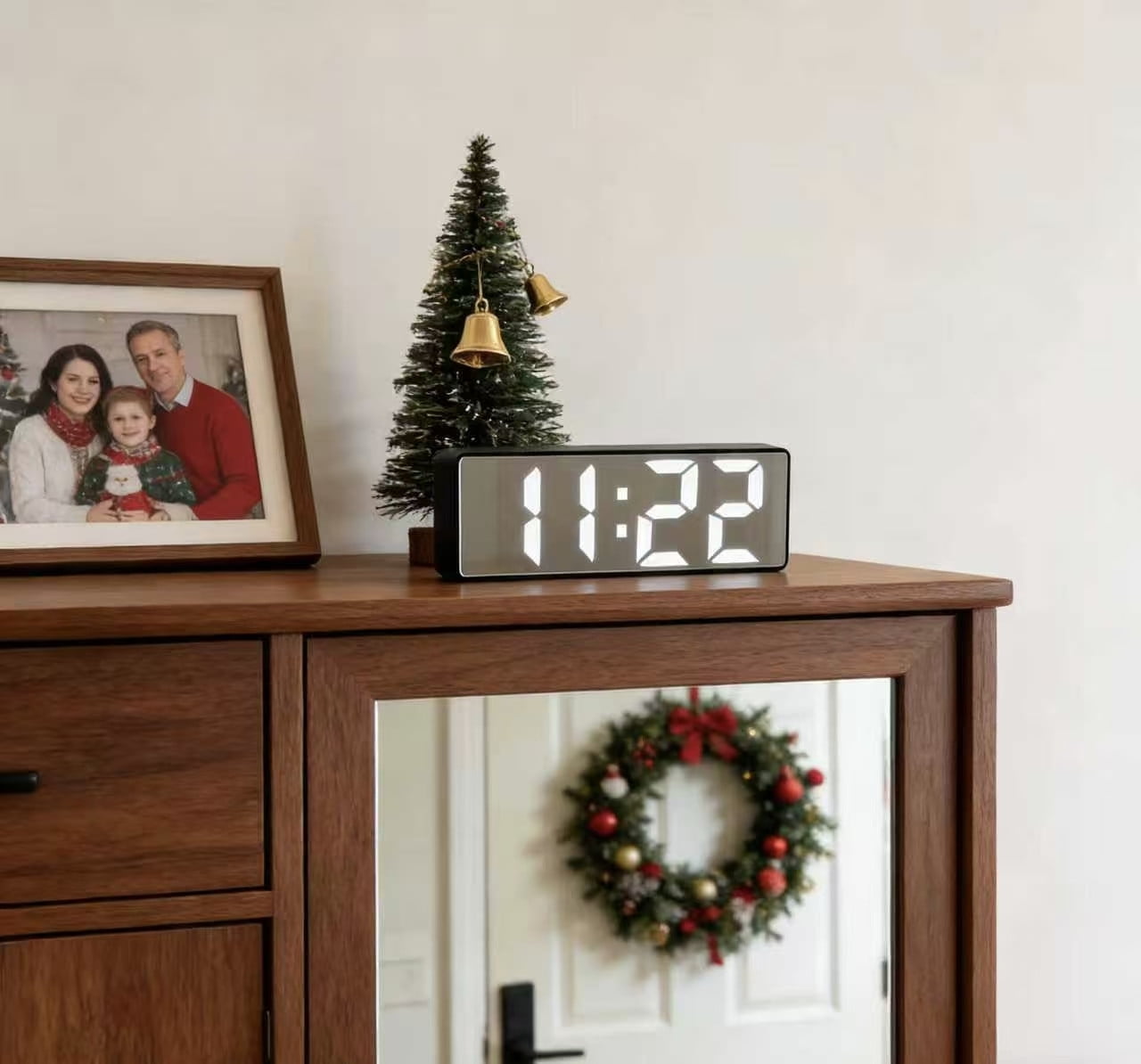 YYX Ornament Digital Alarm Clock - 6.29 Inch RGB LED Display, with Auto DST, Snooze, Calendar, Volume & Brightness Adjustment, Ideal Gift for Kids' Bedrooms