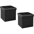 thumbnail image 1 of Storage Ottoman Toy Chest Folding Footrest Stool Seat .&#X.&#X.Linen Grey ( ), 1 of 7