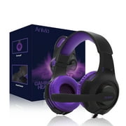 Anivia Purple gaming headset with microphone Wired 3.5mm Computer Over-Ear headphone PC Stereo Surround Sound Headphone  for Multi-Platforms