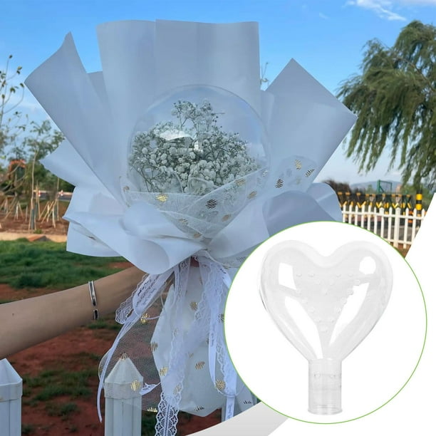 Caja de flores en forma de bola para ramo de novia, de acrílico transparente de alta transparencia. Ideal para arreglos florales en bodas y proyectos