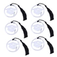 thumbnail image 1 of 10Pcs en Acier Inoxydable Page Marqueur Doctoral en Forme de Signet avec des Cadeaux de Graduation Pompon Noir (Argent), 1 of 7