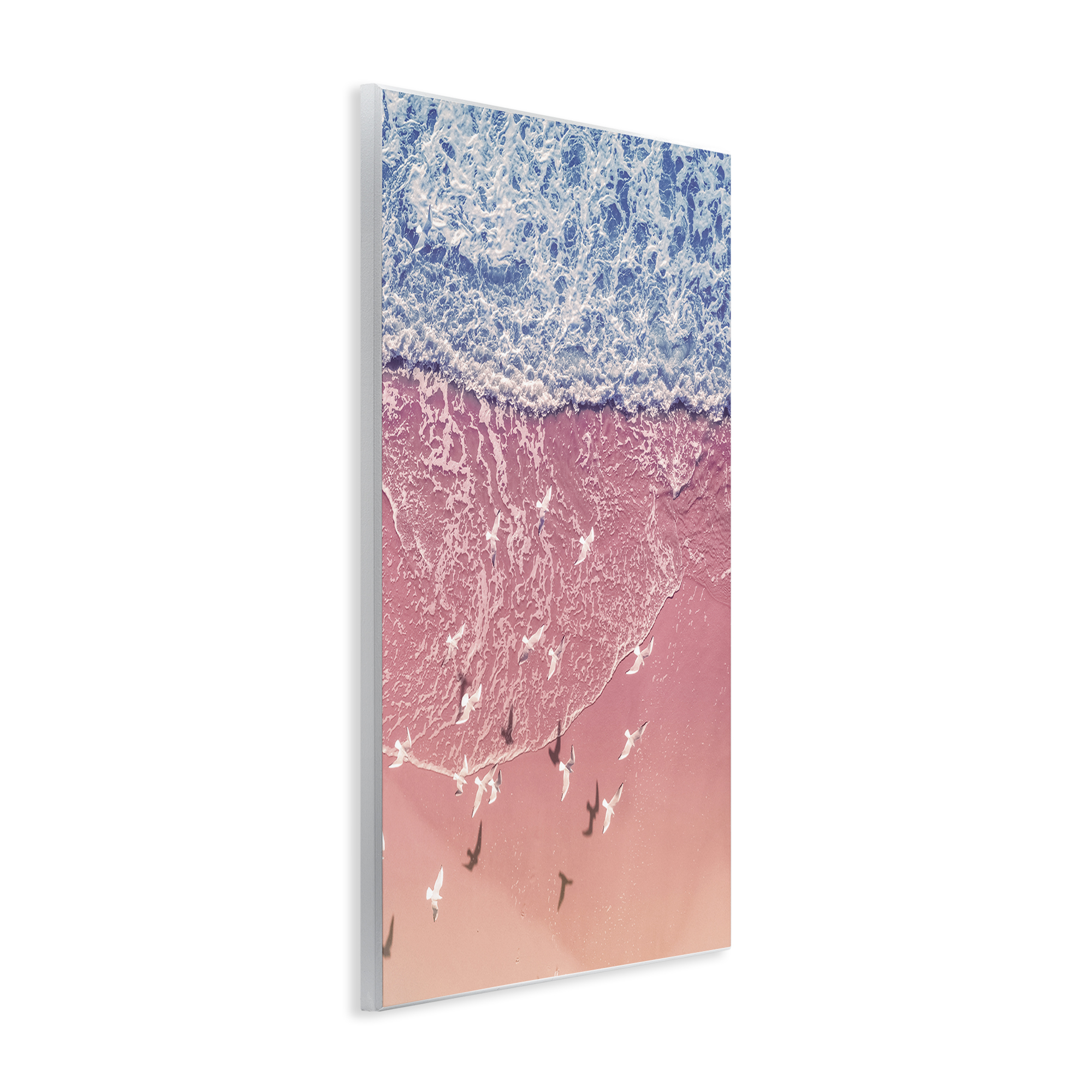 Stupell Industries Aerial Seagulls over Beach Landscape & Nature Photography Unframed Art Print Wall Art, 10 x 15