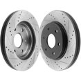 thumbnail image 3 of Afa Motors Rear Brake Rotors 345mm Drilled Slotted Brake Rotor & Ceramic Pads Fits for Chevrolet Silverado 1500 Tahoe Avalanche Suburban, GMC Sierra 1500 Yukon XL, 3 of 6