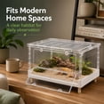 thumbnail image 3 of 27.5 x 16.9 x 15.9 Inch Clear Reptile Terrarium, Foldable Acrylic Reptile Enclosure with Front Access Door & Ventilation, Habitat for Lizards, Geckos, Snakes, Tree Frogs, 3 of 9