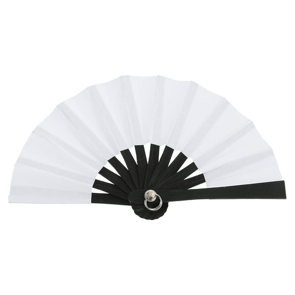 SOPOTUTU White Paper Fans Decoration Set with Wooden Handles for Photography, Parties, Weddings, and Home Decor