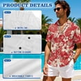 thumbnail image 6 of Yuyamidu His and Hers Matching Outfits Mens Floral Button Down Shirt Womens Hawaiian Dresses Round Neck Split Long Maxi Dress Button Up Shirt Matching Tropical Outfits for Couples Men's S, 6 of 7