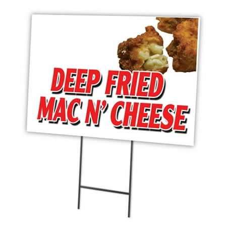 DEEP FRIED CHEESE CURDS Yard Sign & Stake outdoor plastic coroplast