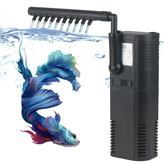 Betta Fish Filter Aquarium Internal Filter for 2-15 Gallon Fish Turtle Tank Biochemical 3 in 1 Oxygen Air and Submersible