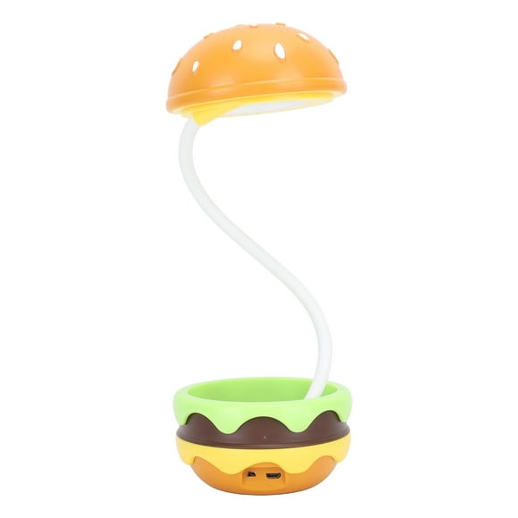 Hamburger Lamp, USB Rechargeable Desk Lamp Kawaii Adjustable Gooseneck Hose for Reading