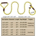 thumbnail image 2 of Handmade Strong Heavy Duty Rope No Pull Training Lead Leashes with Durable Leather Handles,Reflective Dog Training Lead for Large Medium and Small Dogs, 2 of 8