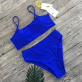 thumbnail image 3 of Womens Bandeau Two Piece Bikini Swimsuits Strapless Top with High Cut Bottom Bathing Suit, 3 of 6