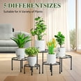 thumbnail image 2 of Foukus 5-Pack Black Metal Plant Stand: Rustproof Flower Shelf Indoor and Outdoor, Durable Pot Stands for Living Room, Balcony, Patio, Garden, Office, Home - Straight, 2 of 6