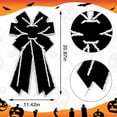 thumbnail image 2 of Luxury Black Gold Halloween Wreath Bow - Extra Large Wired Christmas Decor for Front Doors, Holiday Trees & Festive Indoor Outdoor Decorations, 11.42x20.87 Inch, 2 of 5
