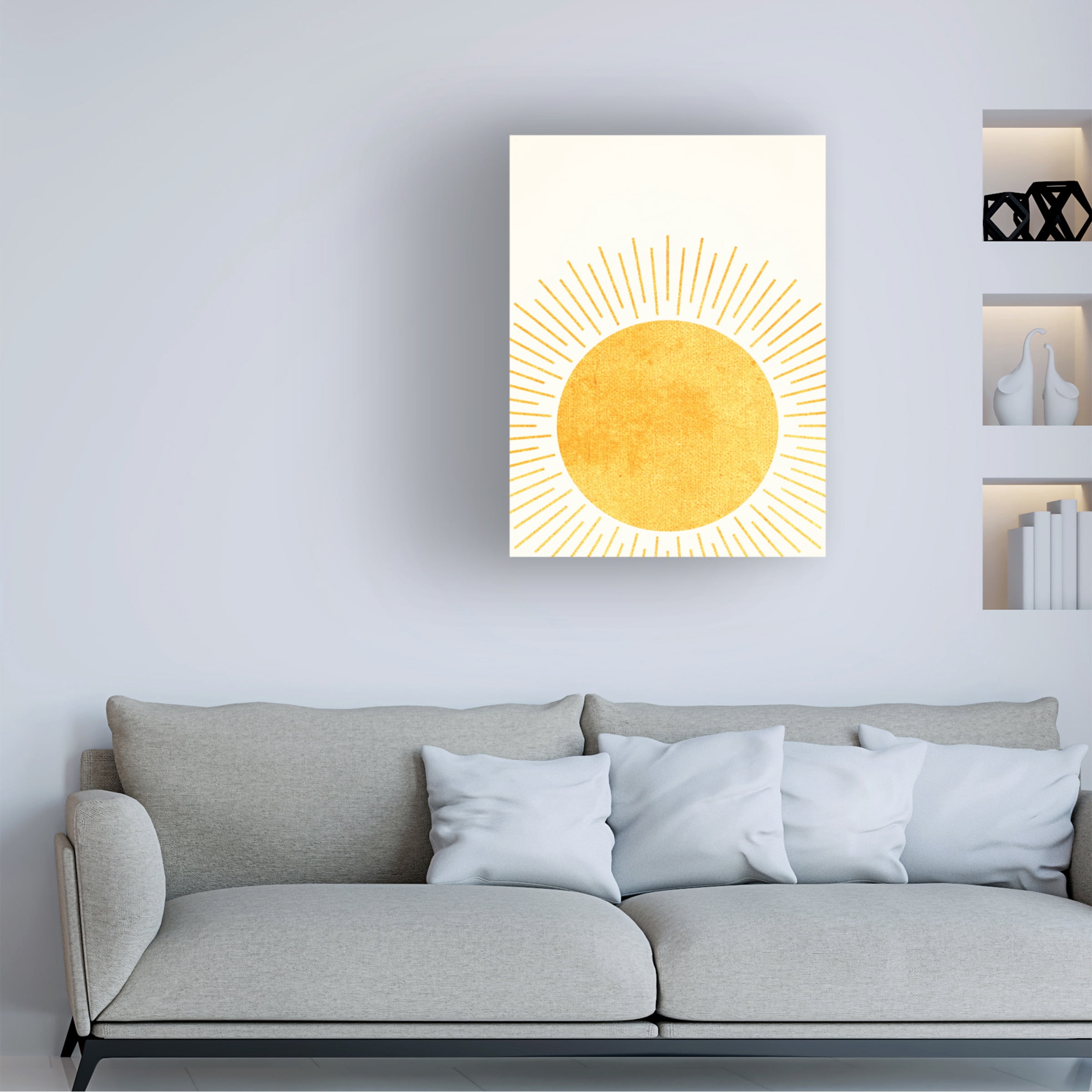 Canvas Wall Art - Tom Quartermaine 'Yellow Boho Setting Sun 2' Wall Art for Living Room, Bedroom, or Office DÃ©cor by Trademark Fine Art - 24 x 32 Inches