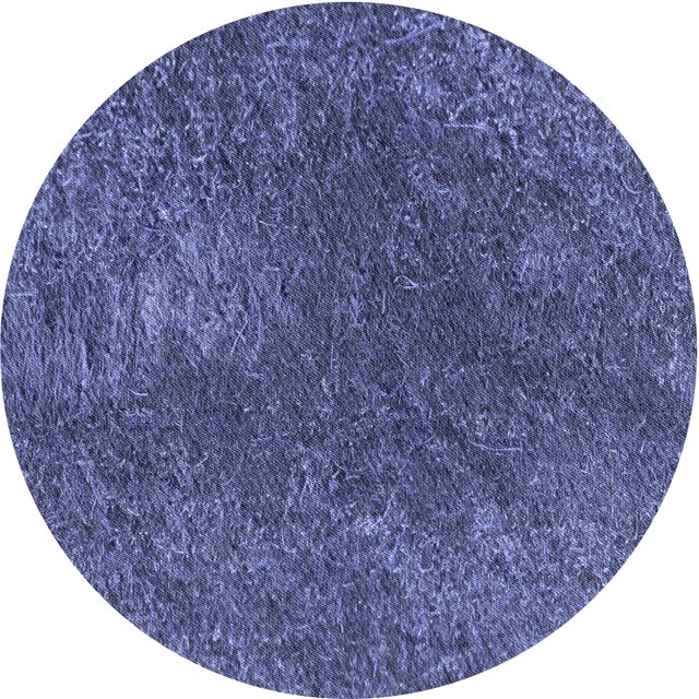 Ahgly Tapis Rond Lavable en Machine Intérieur Transitionnel Bleu Ardoise Moyen, 5 Pieds Rond