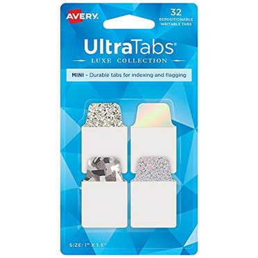 Avery Printable Self-Adhesive Plastic Tabs, 1-1/4", Repositionable ...