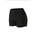 thumbnail image 3 of Made by Olivia Women's Solid Cuffed Hem Mid Rise Shorts with Side Pockets, 3 of 5