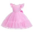 thumbnail image 2 of Flower Girls Princess Dress Pearl Wedding Birthday Fancy Costume Party Dress, 2 of 6