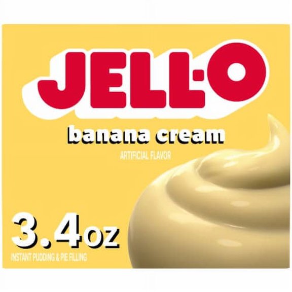 2X - Jell-O Banana Cream Instant Pudding & Pie Filling Mix (3.4 Oz Box)