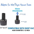 thumbnail image 3 of Kit Universal de Adaptador de Manguera de Vacío - Adaptador de Fijación de Vacío Compatible con Biss*ell Kenmore Electrolux Dirt Devil Hoover - Adaptador de Vacío para Alberca Conector de Manguera -, 3 of 9