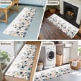 thumbnail image 5 of Navy Blue Spring Floral 2'x6' Runner Rugs for Hallway Kitchen Bedside Non Slip, Elegant Pastoral Flowers Watercolor Entryway Rug Runners with Rubber Backing, Long Carpet Runner for Laundry Room, 5 of 8