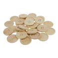 thumbnail image 4 of Abbracc 30x Wooden Buttons Unpainted 4 Holes Solid Fastener for Sewing Craft Hat beige, 4 of 9