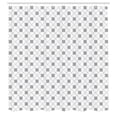 thumbnail image 3 of Ambesonne Grey Geometric Shower Curtain, Checkered Striped, 69"Wx84"L, Pale Grey and White, 3 of 5