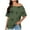 Army Green, variant on Womens Cotton Oversized Tshirts Funny Stars Printed Summer Boat Neck Off Shoulder Short Sleeve Basic Tunic Tees Tops Loose Fit Streetwear Clothes Blue XL