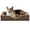 Brown, variant on U by Bedsure Orthopedic Dog Sofa Bed for Large Dogs - Egg Crate Foam Pet Couch, Bolster Sides, Waterproof Washable Cover, Non-Skid, Grey, 35"