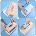 thumbnail image 3 of CHAO Caja de pañuelos Caja de pañuelos rectangular Práctico dispensador de pañuelos cosméticos para el hogar, oficina, coche, baño, cubierta y soporte de madera, estilo nórdico simple, 3 of 5