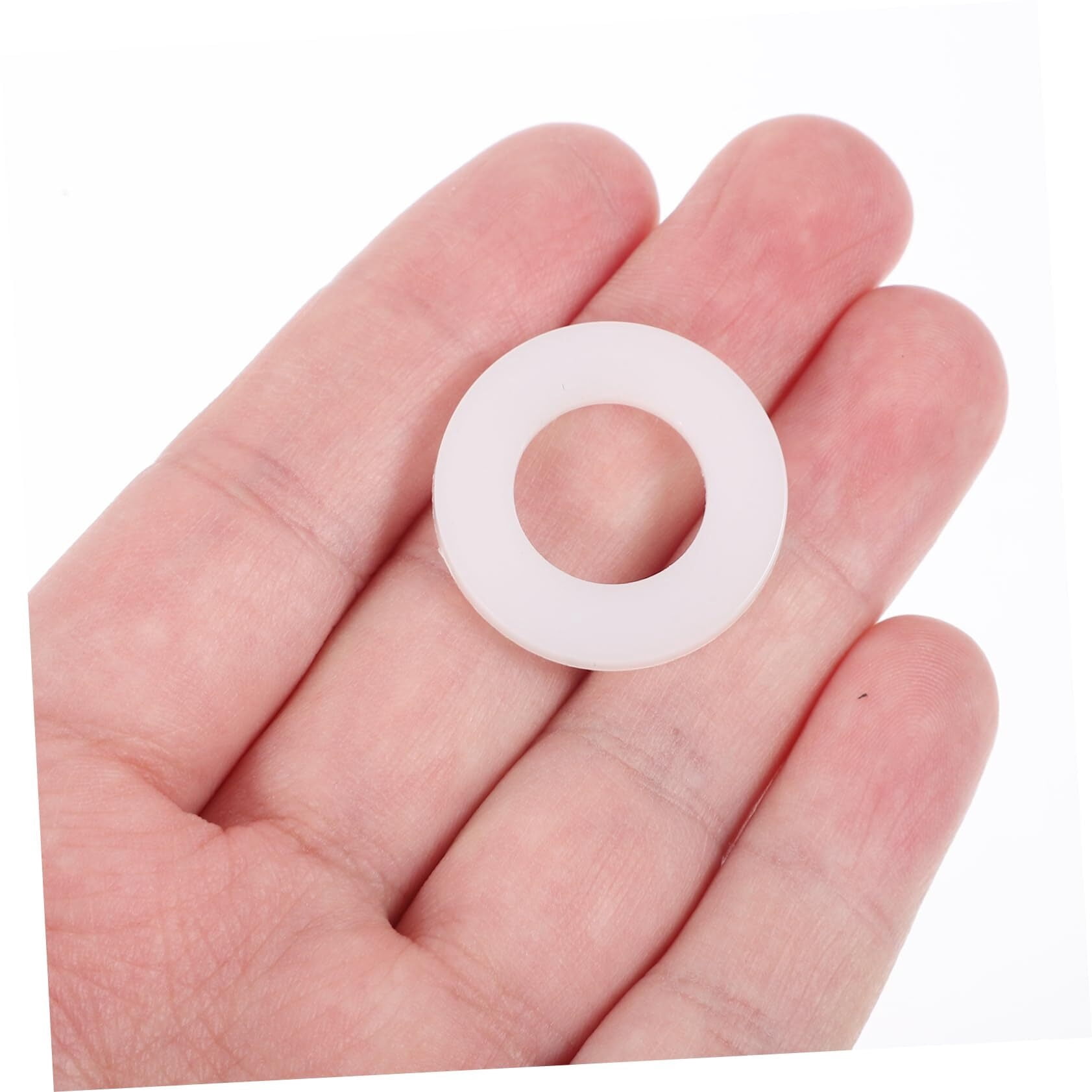 100 Pcs Long Washer Furniture Screw Gaskets Home Accessory Small Washers Screw Gasket Replacement Multi-use Fastening Washer Sealing Ring Screw Fastening Washers White Nylon