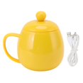 thumbnail image 1 of Taza de aislamiento eléctrico de 280 ml, taza de aislamiento portátil de acero inoxidable de gran calibre de 5 V, alimentada por USB, para viajes, color amarillo, 1 of 8