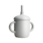 OAVQHLG3B Silicon Sippy Trainer Straw Cups for Baby, Toddler, and Child Feeding with 2 Handles, BPA-Free