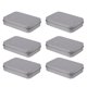 thumbnail image 1 of Cajas de hojalata rectangulares 6pcs Contenedores de estaño con bisagras Organizador de caja de almacenamiento vacío, 1 of 5