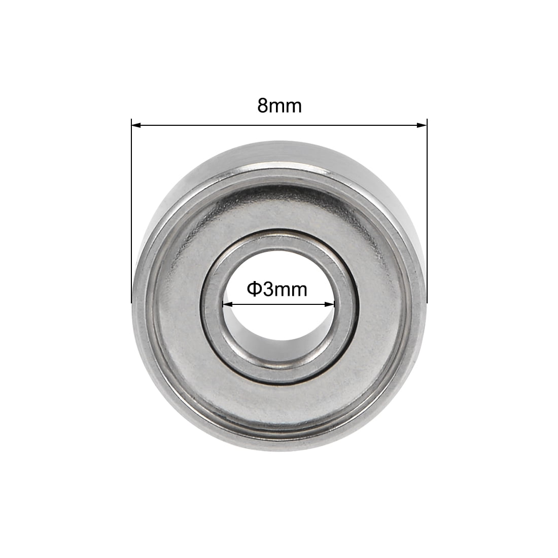 Unique Bargains 5pcs 693ZZ Deep Groove  Double Shielded Ball Bearings Z2 3mmx 8mmx4mm